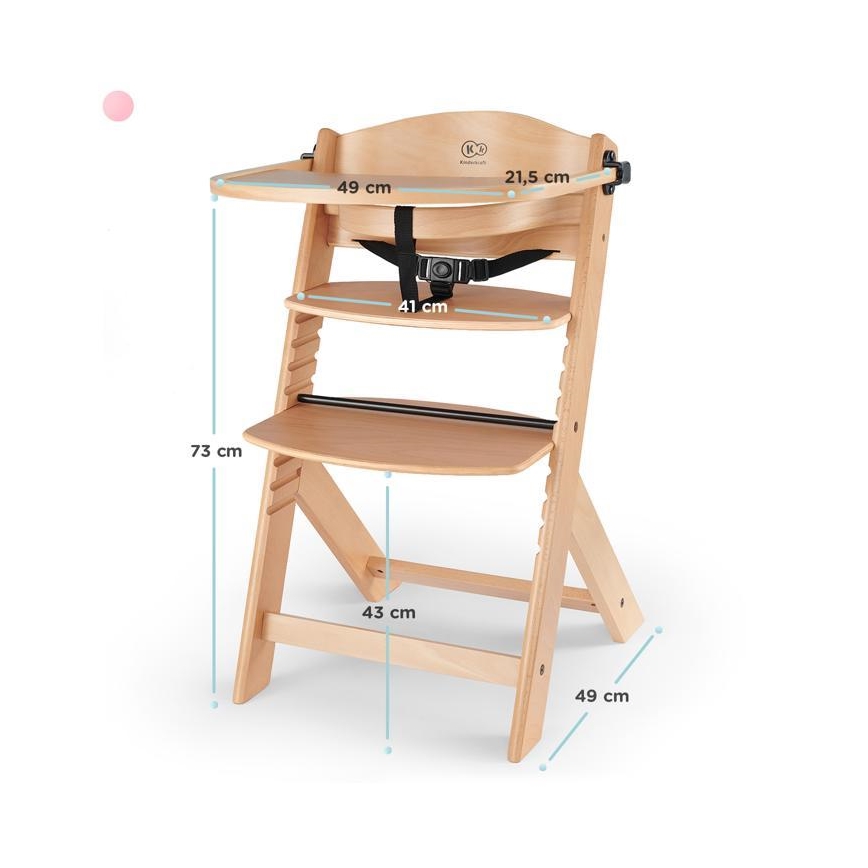 KINDERKRAFT - Matstol ENOCK grå