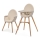 KINDERKRAFT - Matstol för barn 2v1 FINI2 bok/beige