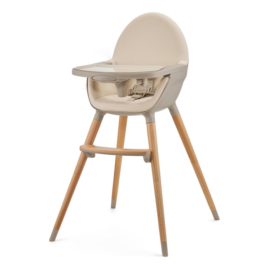 KINDERKRAFT - Matstol för barn 2v1 FINI2 bok/beige