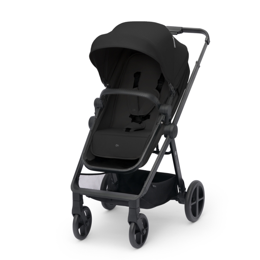 KINDERKRAFT - Kombinerad barnvagn 4-i-1 NEWLY Classic svart + bilbarnstol MINK PRO med ISOFIX-bas
