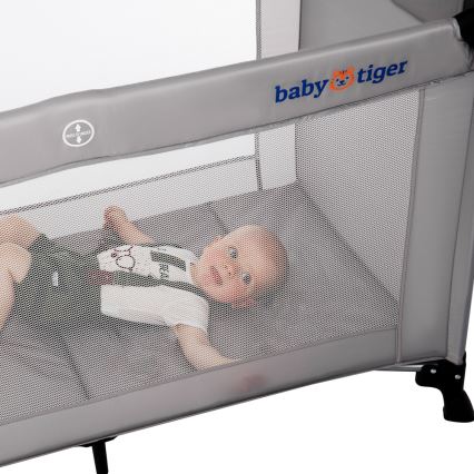 KINDERKRAFT - Resesäng Baby Tiger VIKI grå