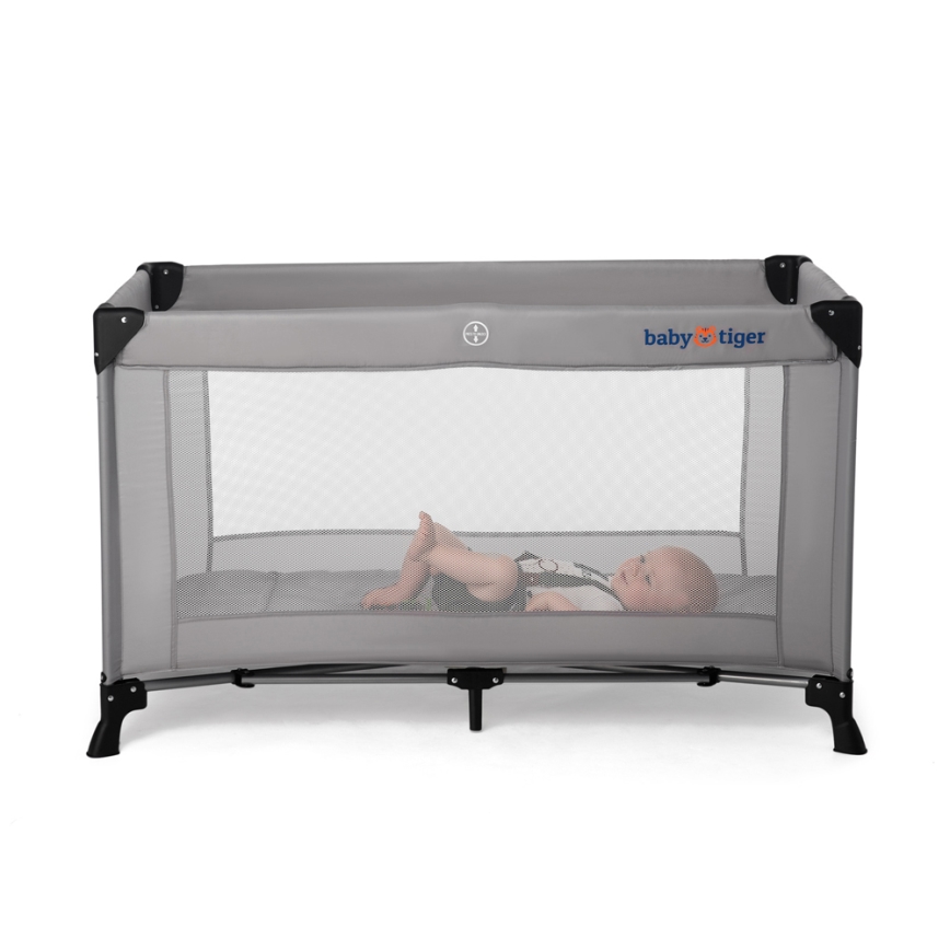 KINDERKRAFT - Resesäng Baby Tiger VIKI grå