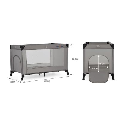 KINDERKRAFT - Resesäng Baby Tiger VIKI grå