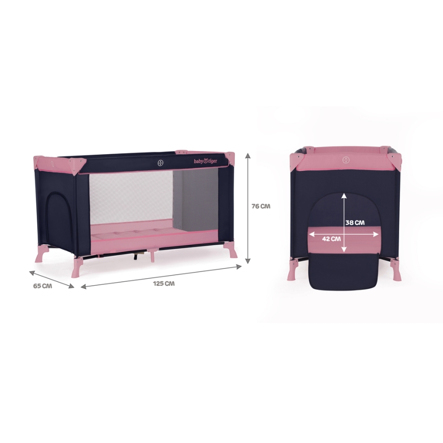KINDERKRAFT - Resesäng Baby Tiger VIKI rosa