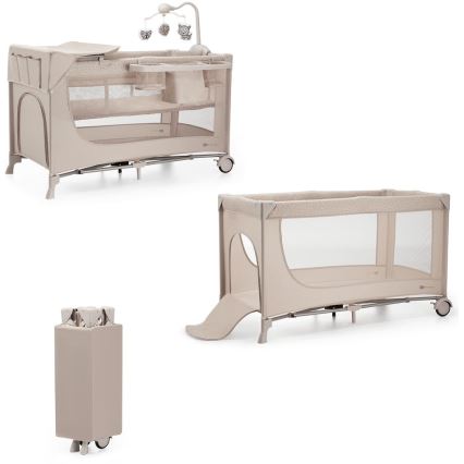 KINDERKRAFT - Resesäng JOY 2 med tillbehör beige