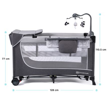 KINDERKRAFT - Resesäng LEODY grå