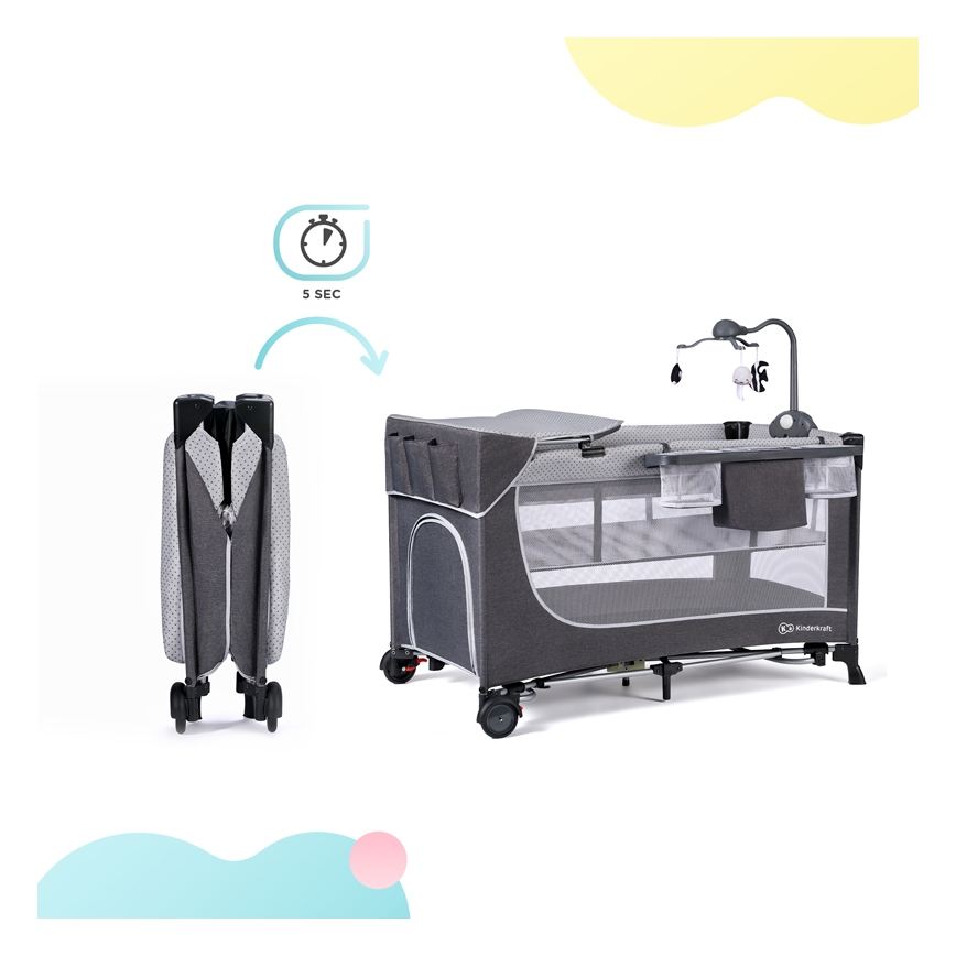 KINDERKRAFT - Resesäng LEODY grå