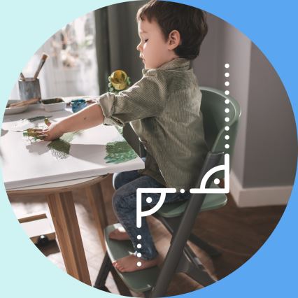 KINDERKRAFT SELECT - Barnstol 3-i-1 LIVY Premium Olivgrön