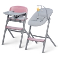 KINDERKRAFT SELECT - Barnmatstol 3-i-1 LIVY Premium Aster pink + babysitter CALMEE