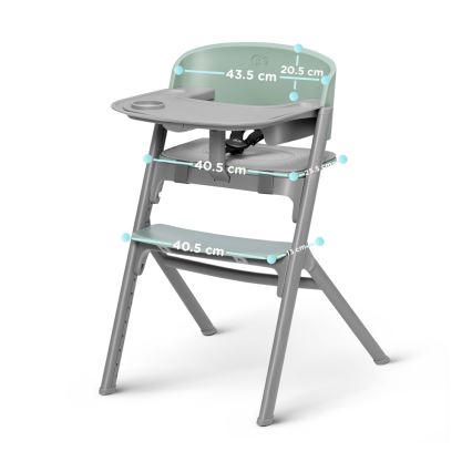 KINDERKRAFT SELECT - Barnmatstol 3 i 1 LIVY Premium Aster pink