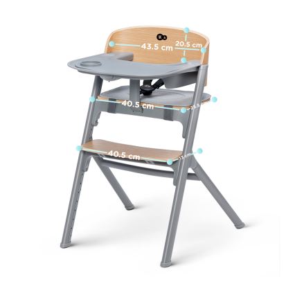 KINDERKRAFT SELECT - Barnmatstol 3 i 1 LIVY Premium ek