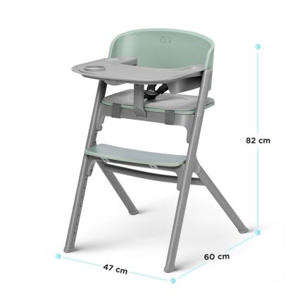 KINDERKRAFT SELECT - Barnmatstol 3-i-1 LIVY Premium Olive green