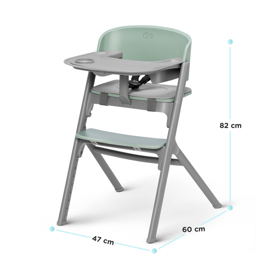KINDERKRAFT SELECT - Barnmatstol 3-i-1 LIVY Premium Aster pink + babysitter CALMEE