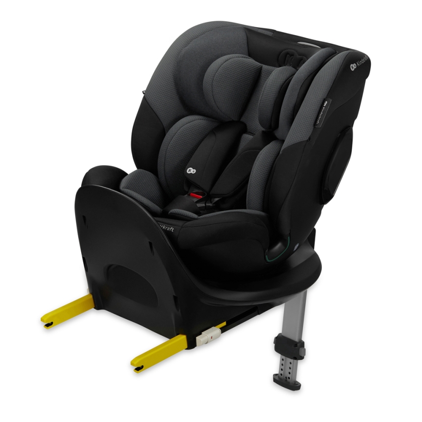 KINDERKRAFT SELECT - Bilbarnstol med vridbar bas I-FIX (40-150 cm) Grafitsvart