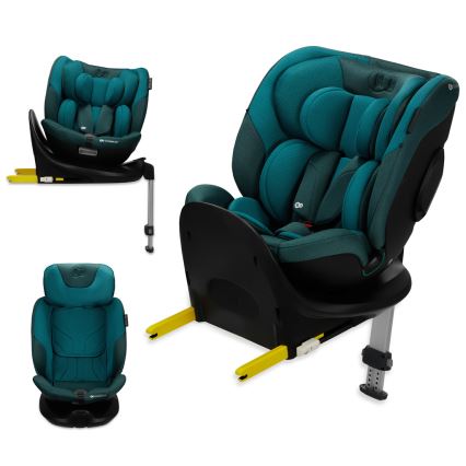 KINDERKRAFT SELECT - Bilbarnstol med roterbar I-FIX-bas (40-150 cm) Harborblå