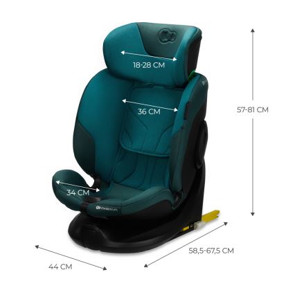 KINDERKRAFT SELECT - Bilbarnstol med roterbar I-FIX-bas (40-150 cm) Harborblå
