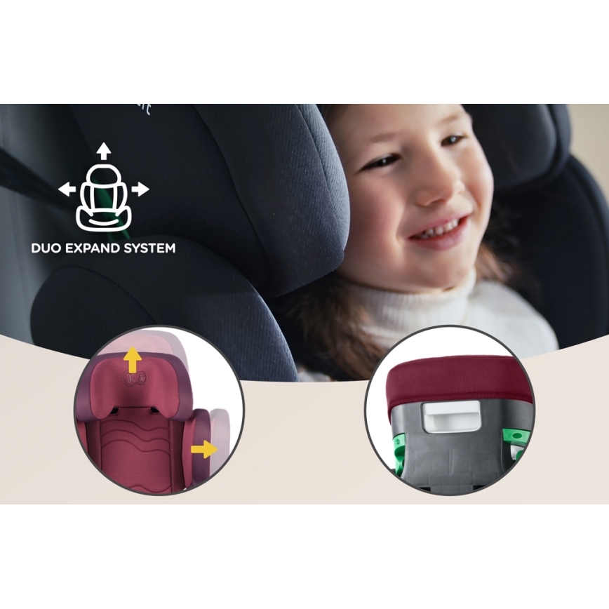 KINDERKRAFT SELECT - Bilbarnstol XPAND 2 i-Storlek (100-150 cm) Premium Cherry pearl