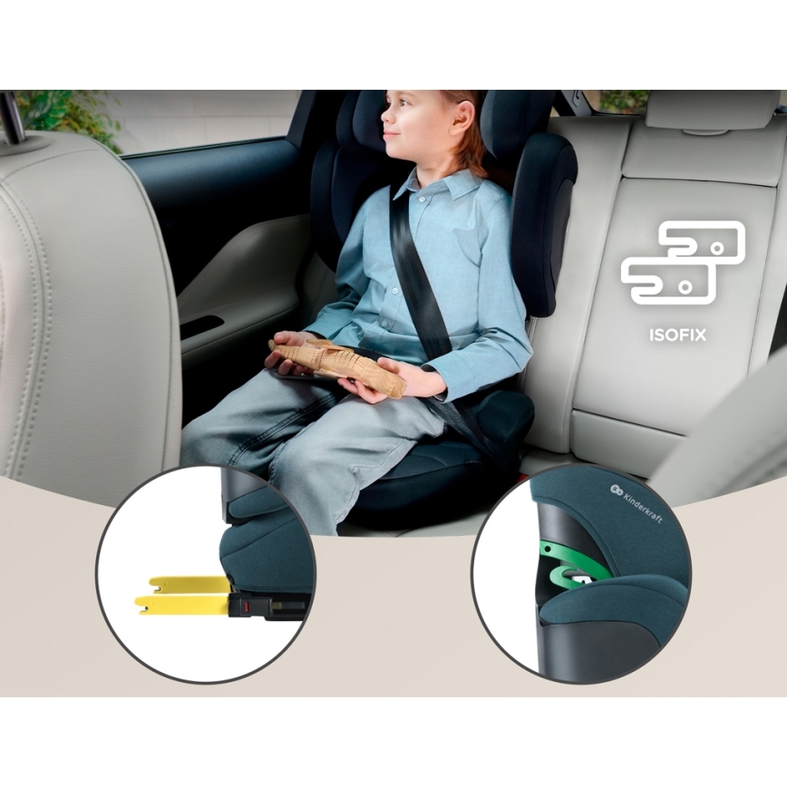 KINDERKRAFT SELECT - Bilbarnstol XPAND 2 i-Storlek (100-150 cm) Premium Harbour blå