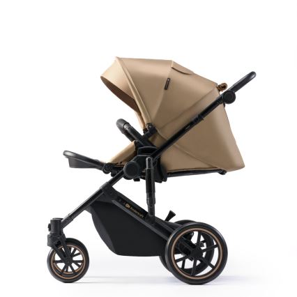 KINDERKRAFT SELECT - Kombinations barnvagn 3i1 PRIME 2 Premium Sandrose beige + bilstol