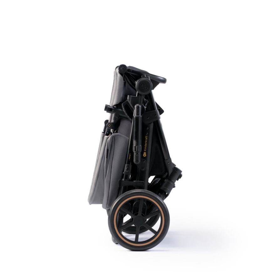 KINDERKRAFT SELECT - Kombinations barnvagn 3i1 PRIME 2 Premium Shadow grå + bilstol