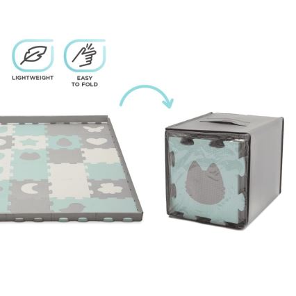 KINDERKRAFT - Skumpussel LUNO 30pcs grå/mint