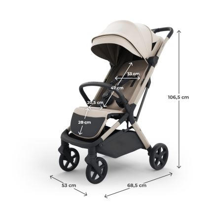KINDERKRAFT SELECT - Sportvagn NUBI 3 Sand Beige