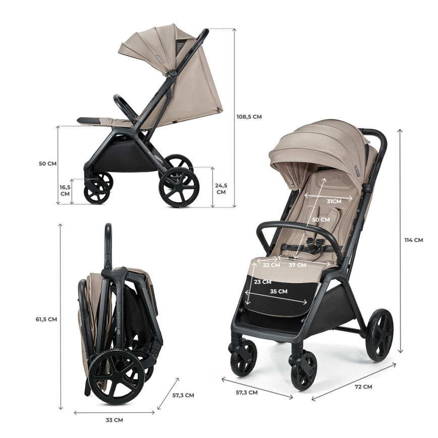KINDERKRAFT - Sittvagn LOOM beige