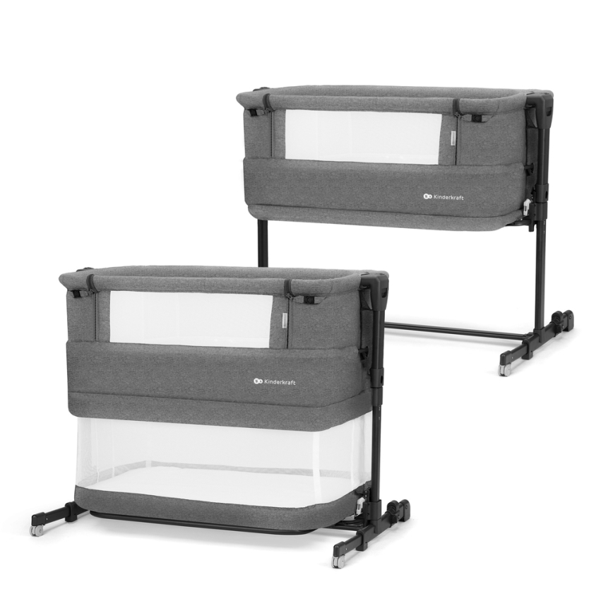 KINDERKRAFT - Spjälsäng NESTE GROW mörk