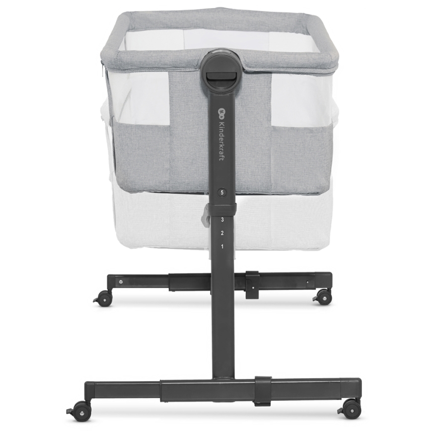 KINDERKRAFT - Spjälsäng NESTE UP2 ljusgrå