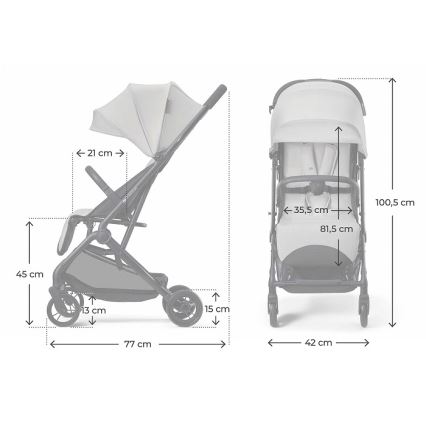 KINDERKRAFT - Sportvagn INDY 3 Urban Grey