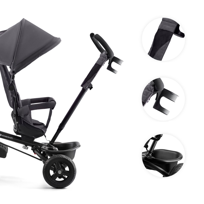 KINDERKRAFT - Trehjuling för barn AVEO grå