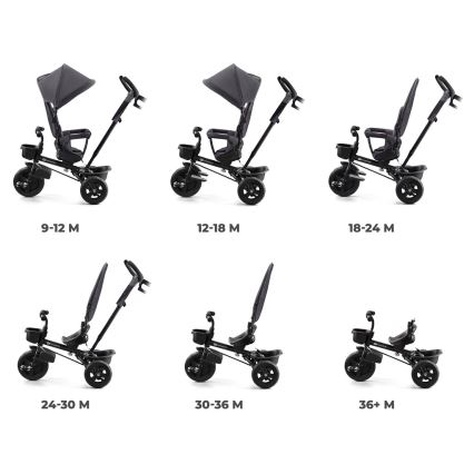 KINDERKRAFT - Trehjuling för barn AVEO grå