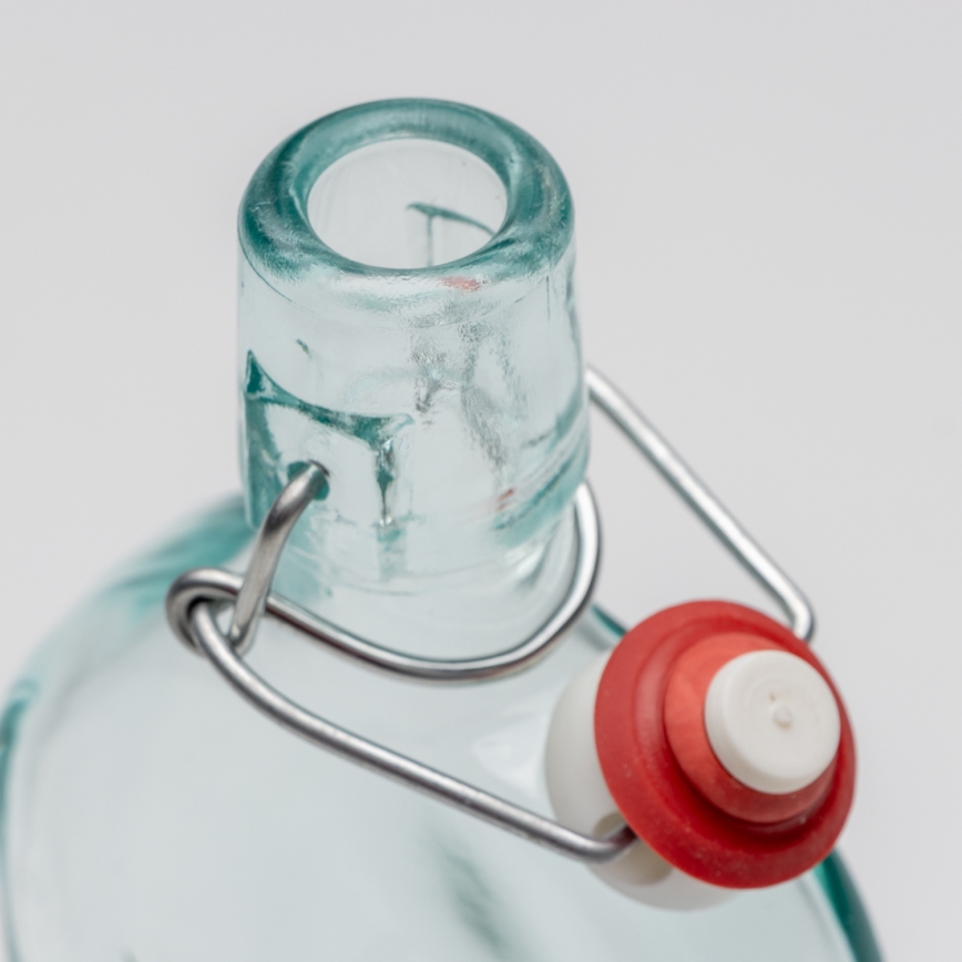 Kit 1x glasflaska och 2x snappsglas genomskinlig med ett aprikosmotiv