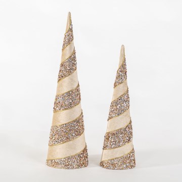 KIT 2x Juldekoration 40/50 cm trä