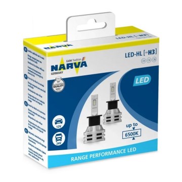 KIT 2x LED Bilglödlampa H3 PK22s/19W/12V 6500K - Narva 18058RPNVAX2