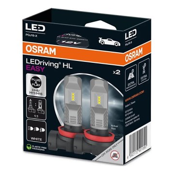 KIT 2x LED Bilglödlampa H8/H11/H16 PGJ19-X/8,2W/12V 6000K - Osram
