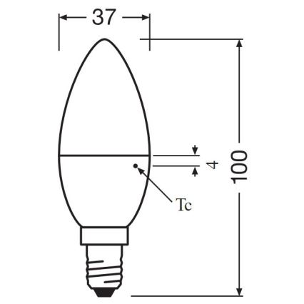KIT 2x LED glödlampa B35 E14/4,9W/230V 3000K - Osram