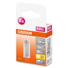 KIT 2x LED glödlampa G4/1,8W/12V 2700K - Osram