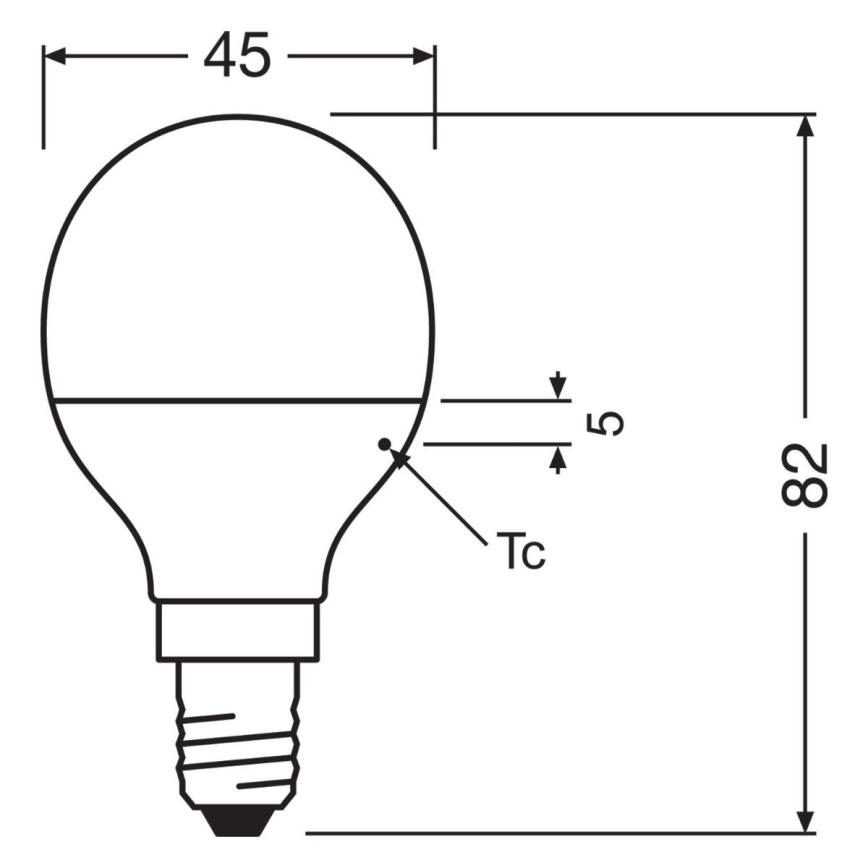 KIT 2x LED glödlampa P45 E14/4,9W/230V 3000K - Osram
