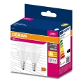 KIT 2x LED glödlampa P45 E14/7W/230V 3000K - Osram