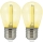 KIT 2x LED glödlampa PARTY E27/0,3W/36V gul