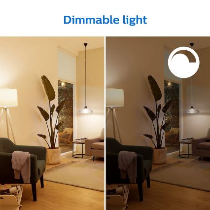 KIT 2x LED RGB dimbar glödlampa Philips A60 E27/8W/230V Wi-Fi