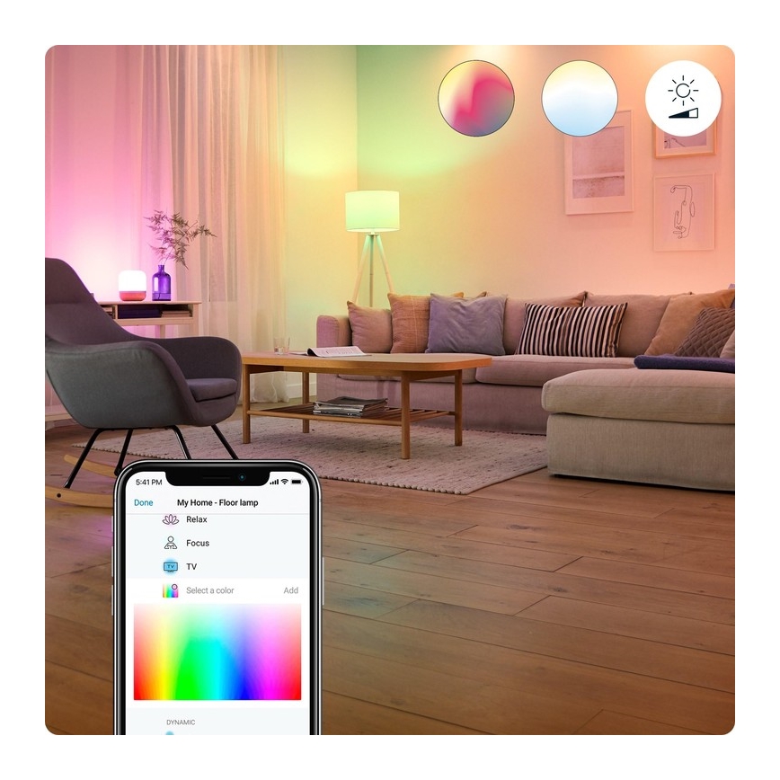 KIT 2x LED RGBW dimbar lampa C37 E14/4,9W/230V 2200-6500K Wi-Fi - WiZ