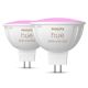 KIT 2x LED RGBW dimbar lampa Philips Hue White And Color Ambiance GU5,3/MR16/6,3W/12V 2000-6500K