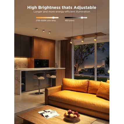 KIT 2x LED RGBWW Ljusreglerad glödlampa GU10/4,8W/230V 2700-6500K Wi-Fi - Govee