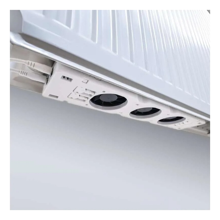 KIT 2x Radiatorfläktar 5/230V vit