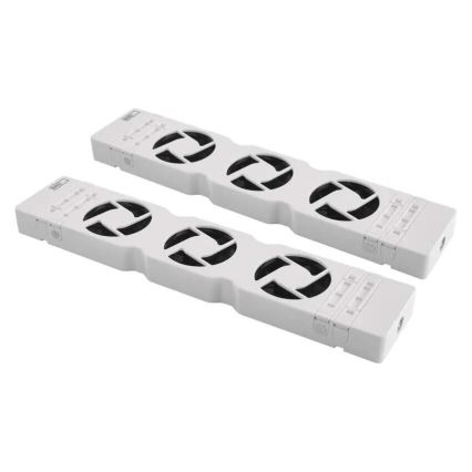 KIT 2x Radiatorfläktar 5/230V vit