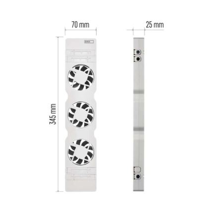 KIT 2x Radiatorfläktar 5/230V vit