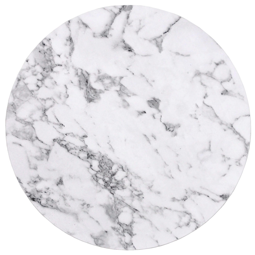 KIT 2x Soffbord PAOLA diameter 38/60 cm grå/marmordekor