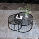 KIT 2x Soffbord TOKYO diameter 42/60 cm svart
